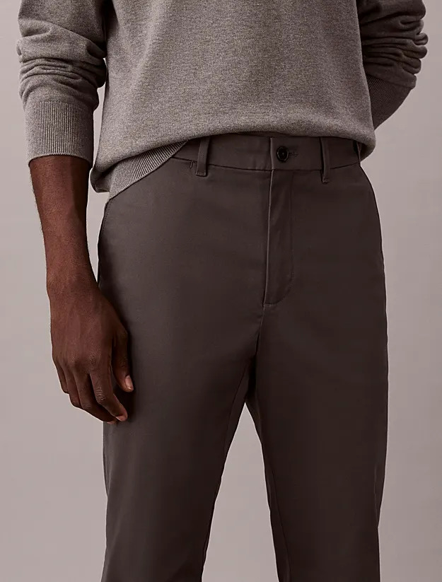 CALVIN KLEIN - Slim Sateen Chino Trouser