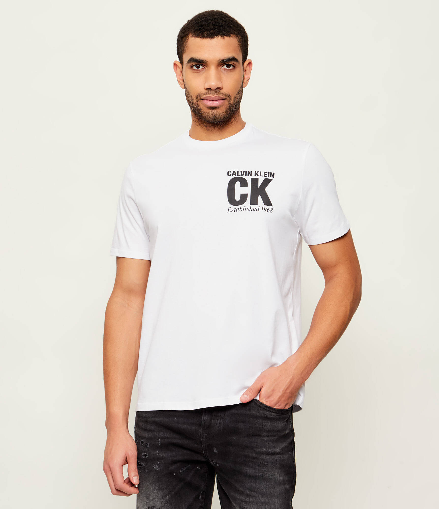 CALVIN KLEIN - Short Sleeve Corner Graph