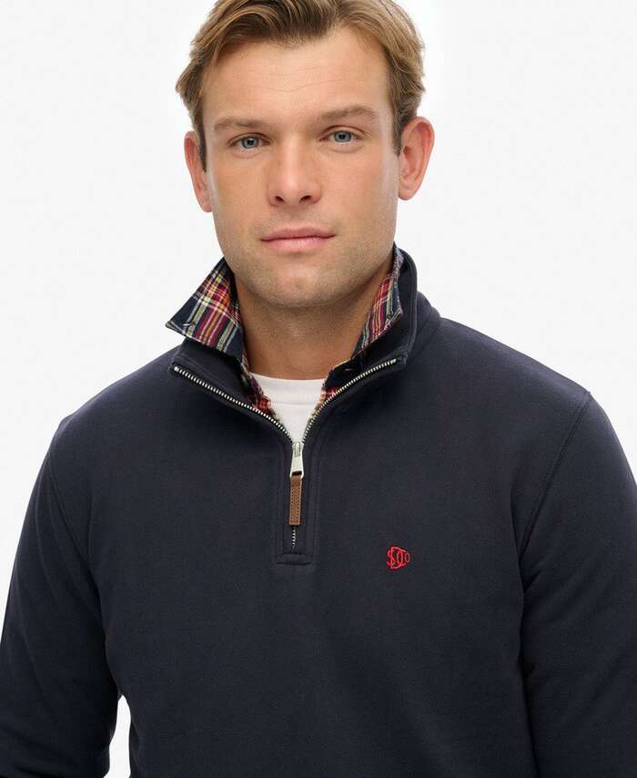 SUPERDRY - Preppy Half Zip Henley Sweater