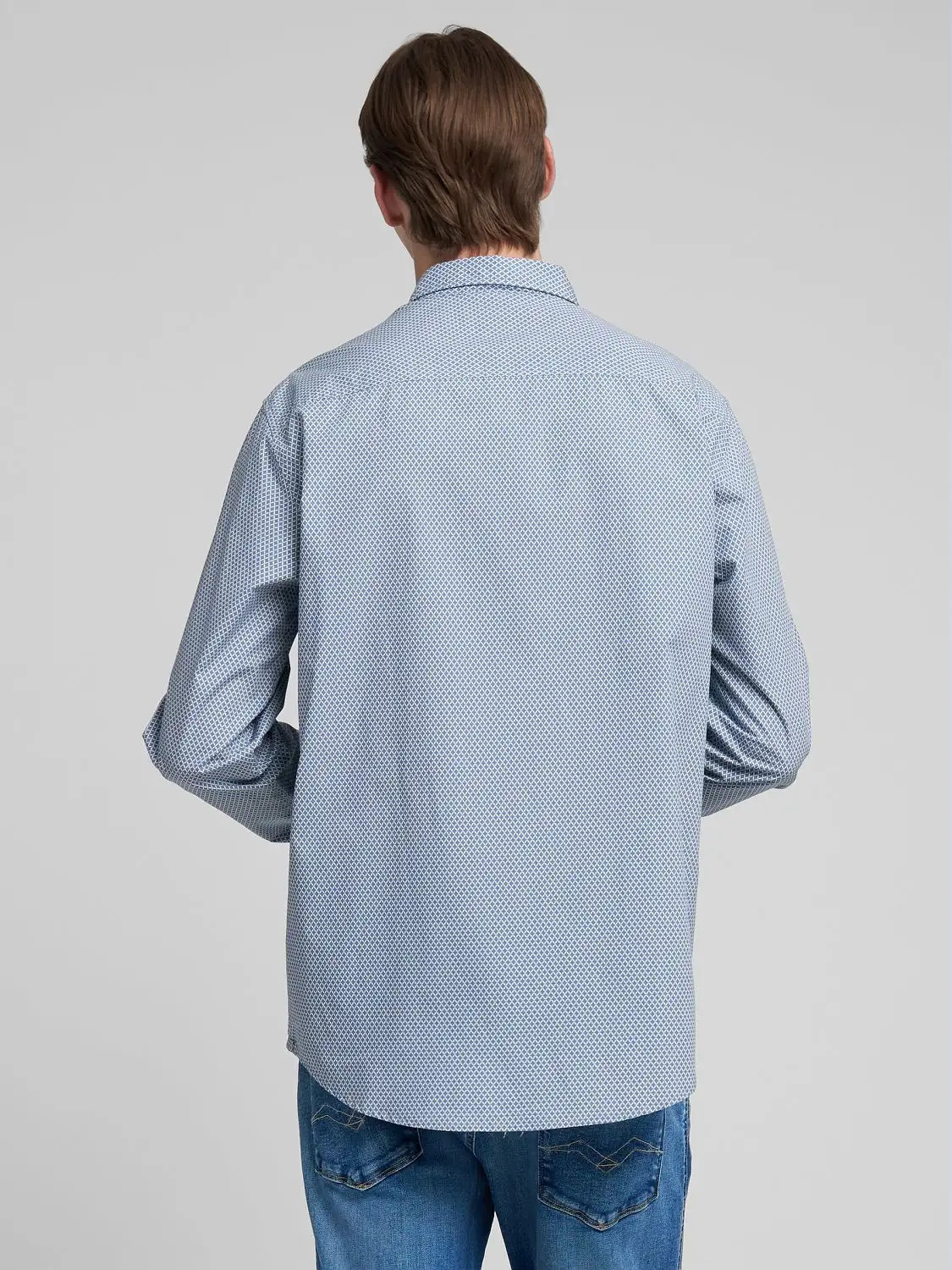 REPLAY - Printed Cotton Poplin Shirt