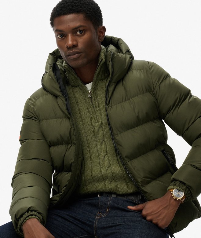 SUPERDRY - Hooded Sports Puffer Jacket