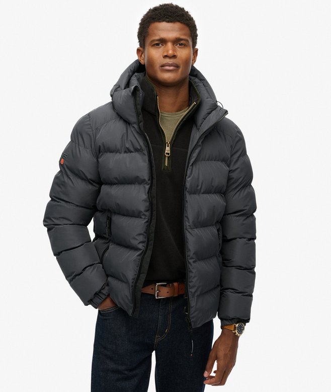 Hooded Sports Puffer Jacket