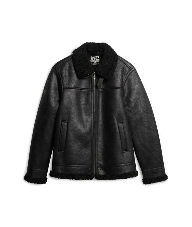 SUPERDRY - D2 Ovin Faux Shearling Aviator Jacket
