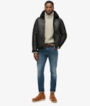 D2 Ovin Faux Shearling Aviator Jacket