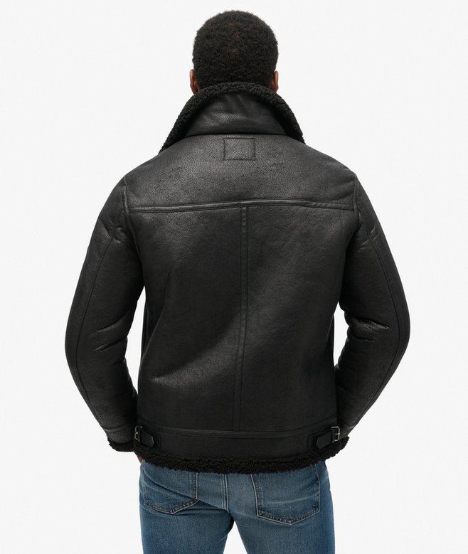SUPERDRY - D2 Ovin Faux Shearling Aviator Jacket