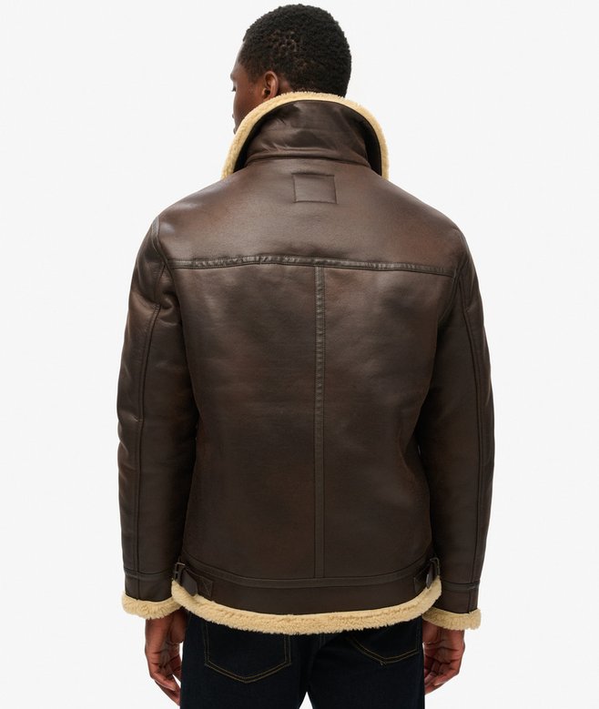 SUPERDRY - D2 Ovin Faux Shearling Aviator Jacket