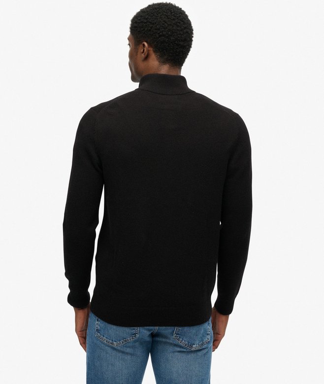 SUPERDRY - D3 Stud Wool Blend Half Zip