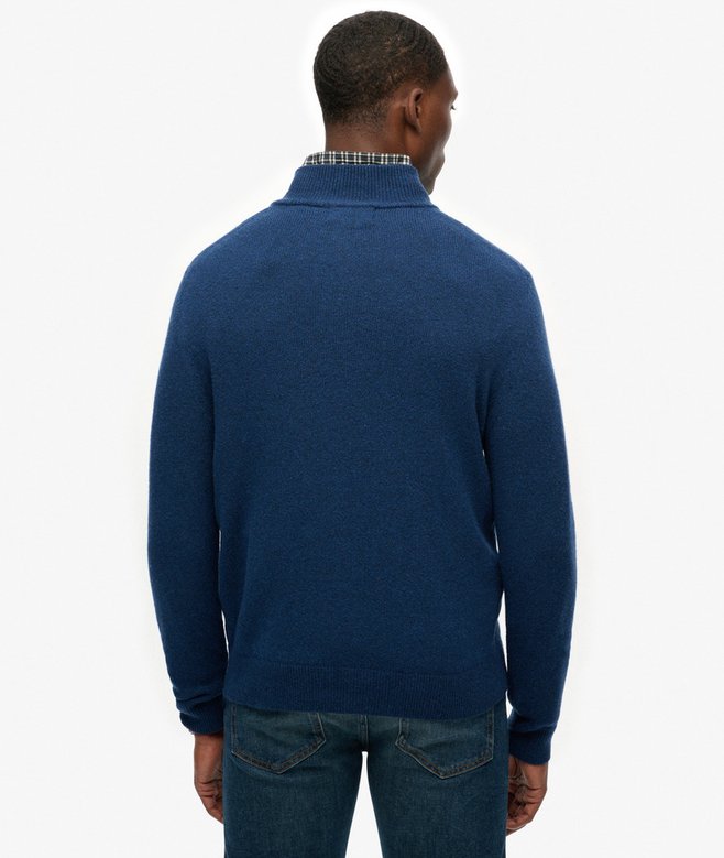 SUPERDRY - D3 Stud Wool Blend Half Zip