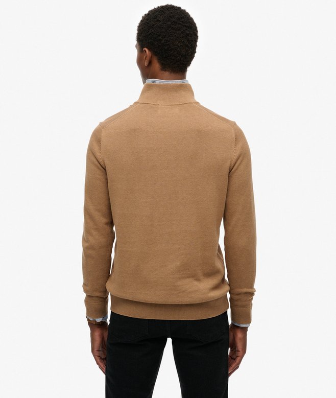 SUPERDRY - D1 Stud Essentials Cotton Half Zip