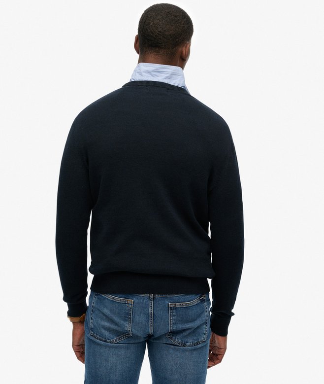 SUPERDRY - D1 Stud Essentials Cottton Jumper