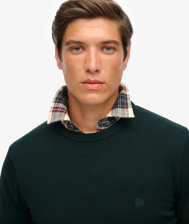 SUPERDRY - D1 Stud Essentials Cottton Jumper