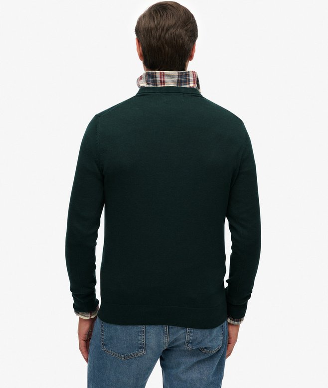 SUPERDRY - D1 Stud Essentials Cottton Jumper