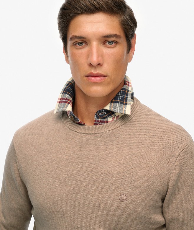 SUPERDRY - D1 Stud Essentials Cottton Jumper