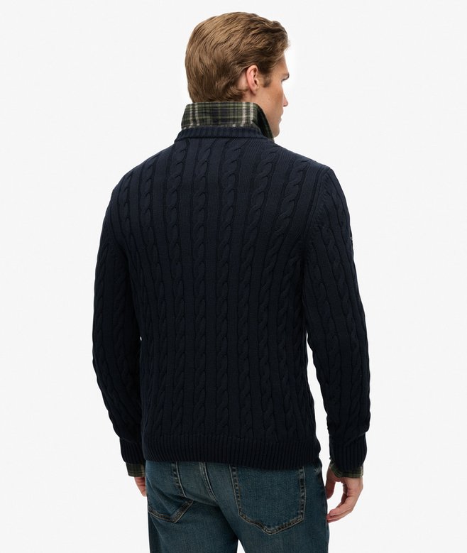 SUPERDRY - Cotton Cable Knit Crew