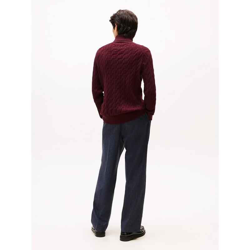 TOMMY HILFIGER - Classic Cotton Cable Roll Neck
