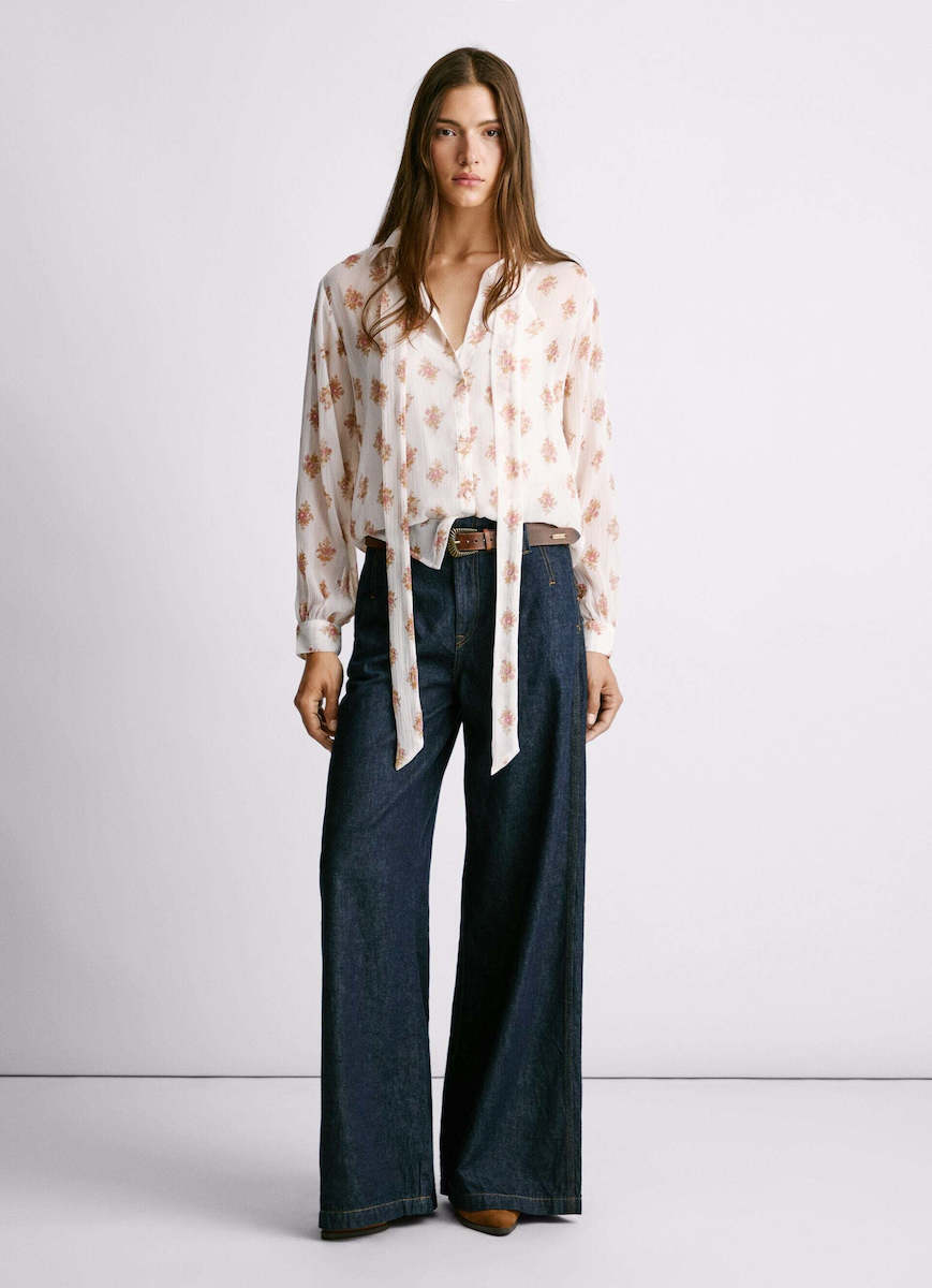 PEPE JEANS - Floral Print Chiffon Blouse