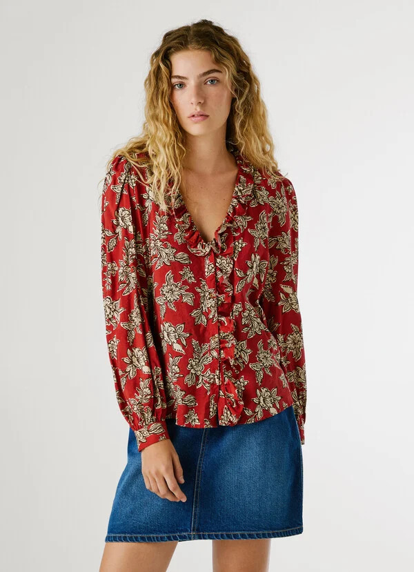 PEPE JEANS - Floral Print Fluid Blouse