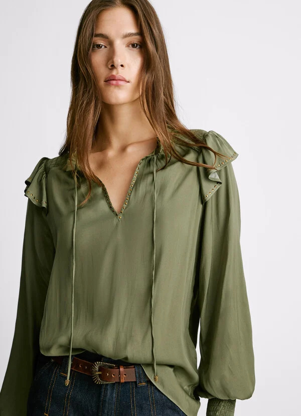 PEPE JEANS - V-neck Miriam Blouse