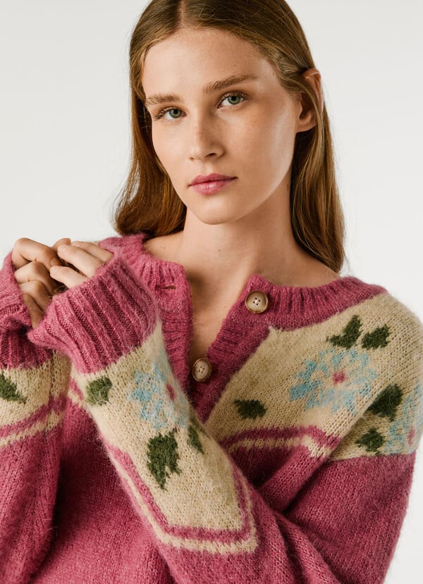 PEPE JEANS - Crew Neck Floral Jumper