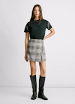 Plaid Print Mini Skirt