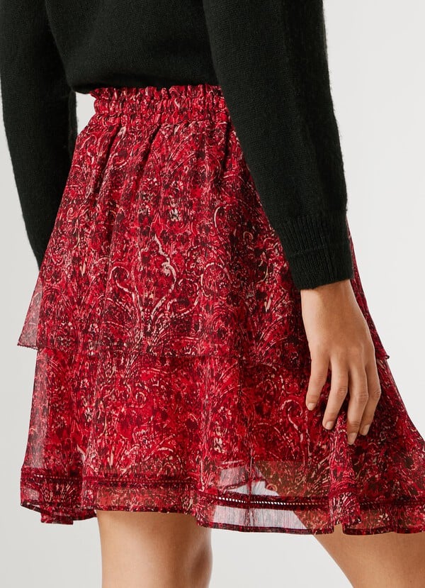 PEPE JEANS - Paisley Print Mini Skirt