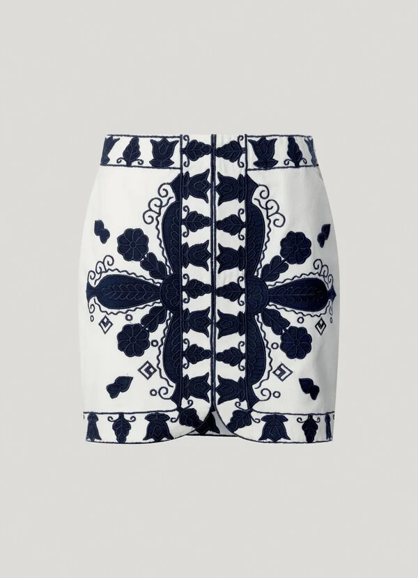 PEPE JEANS - Embroidery Mini Skirt