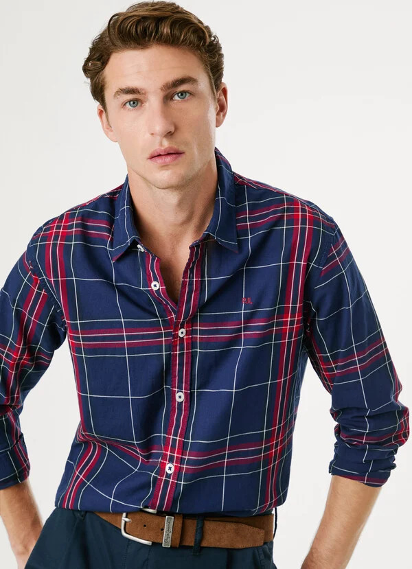 PEPE JEANS - Regular Fit Checked Poplin Shirt