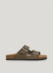 Suede Double Buckle Sandals