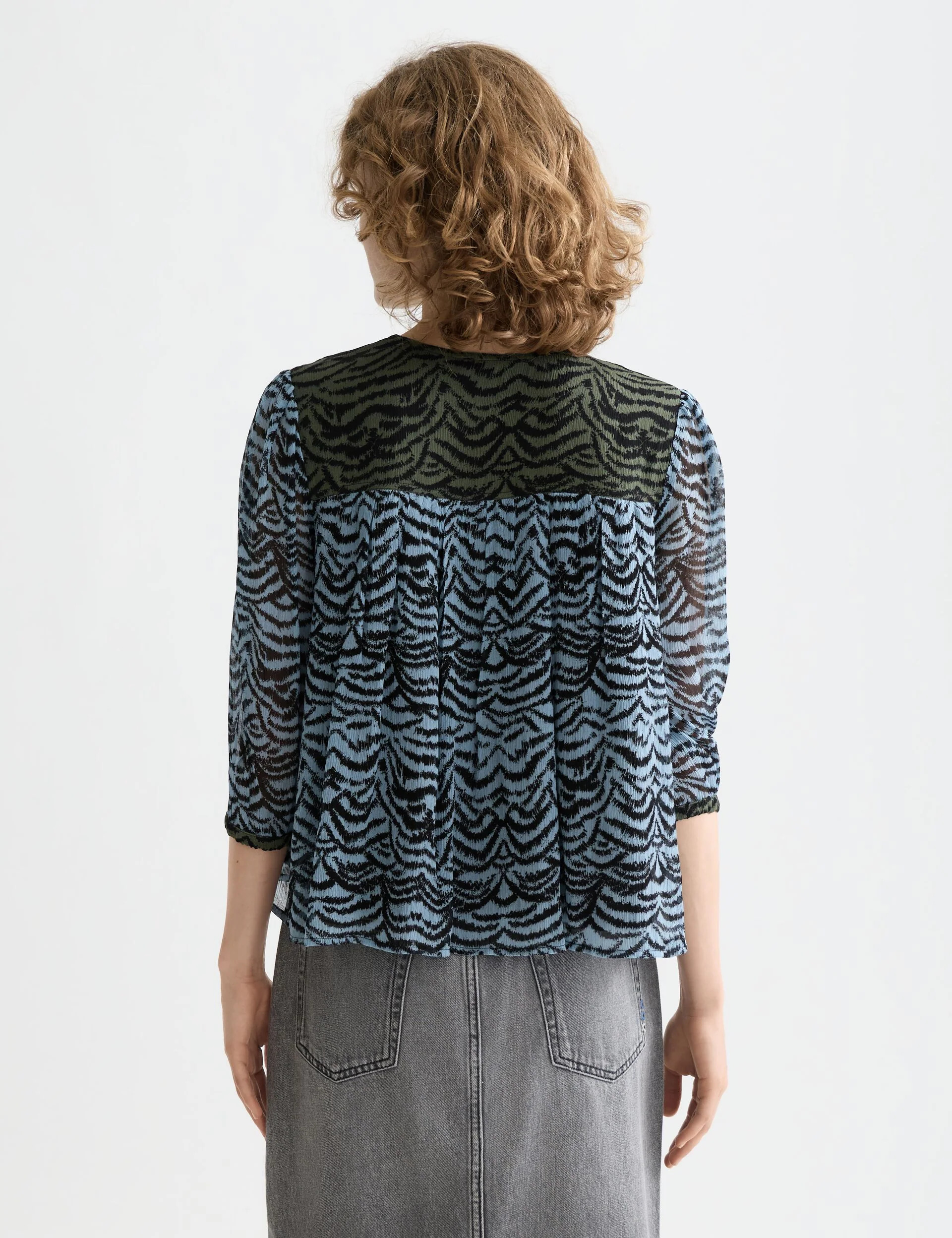 SCOTCH & SODA - Contrast Yoke Short Sleeve Top