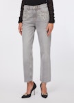 Straight-leg Jeans With Rhinestones