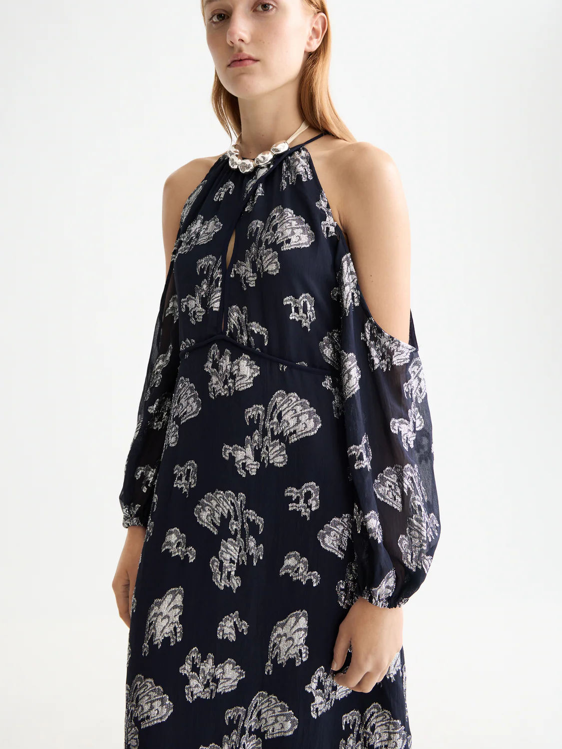 SCOTCH & SODA - Fil Coupe Open Shoulder Maxi Dress