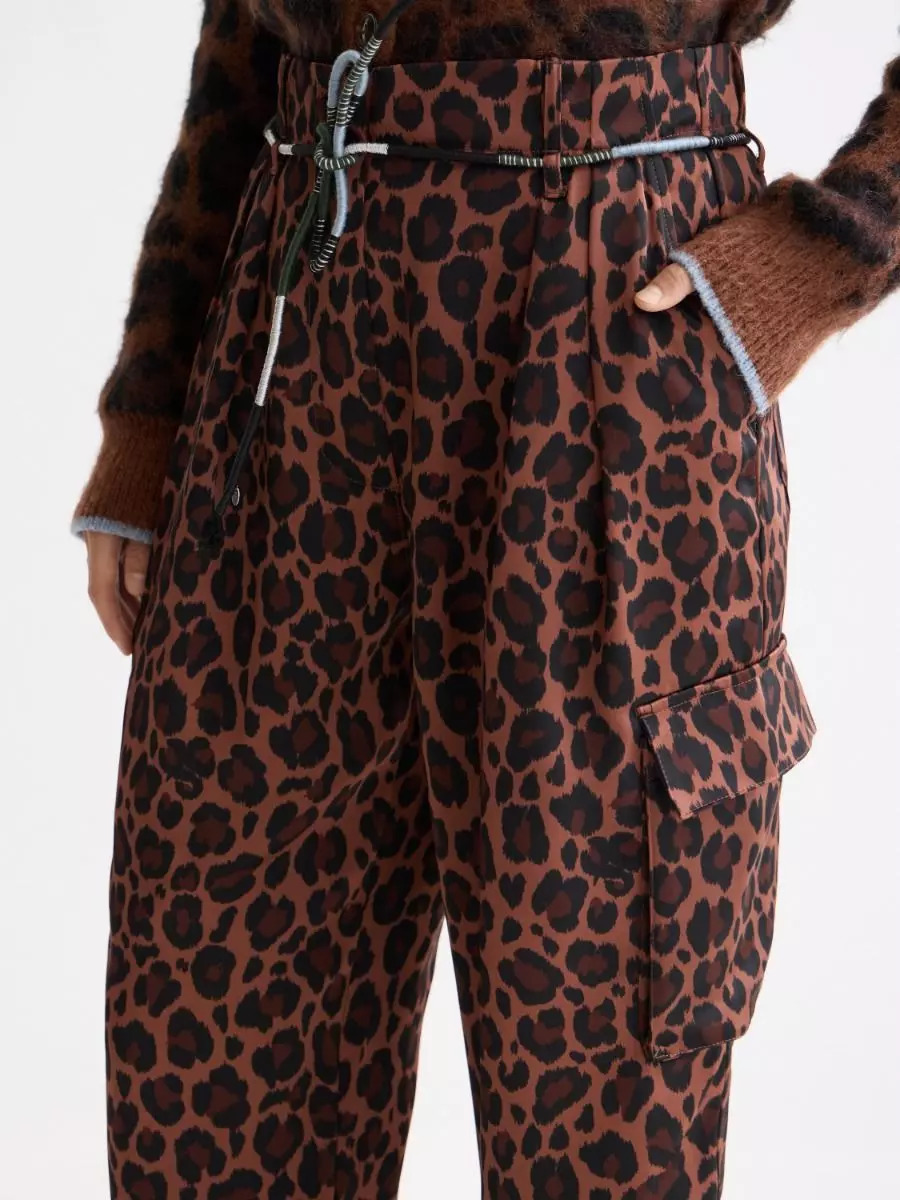 SCOTCH & SODA - Faye High-Rise Tapered Leg Satin Cargo Pant