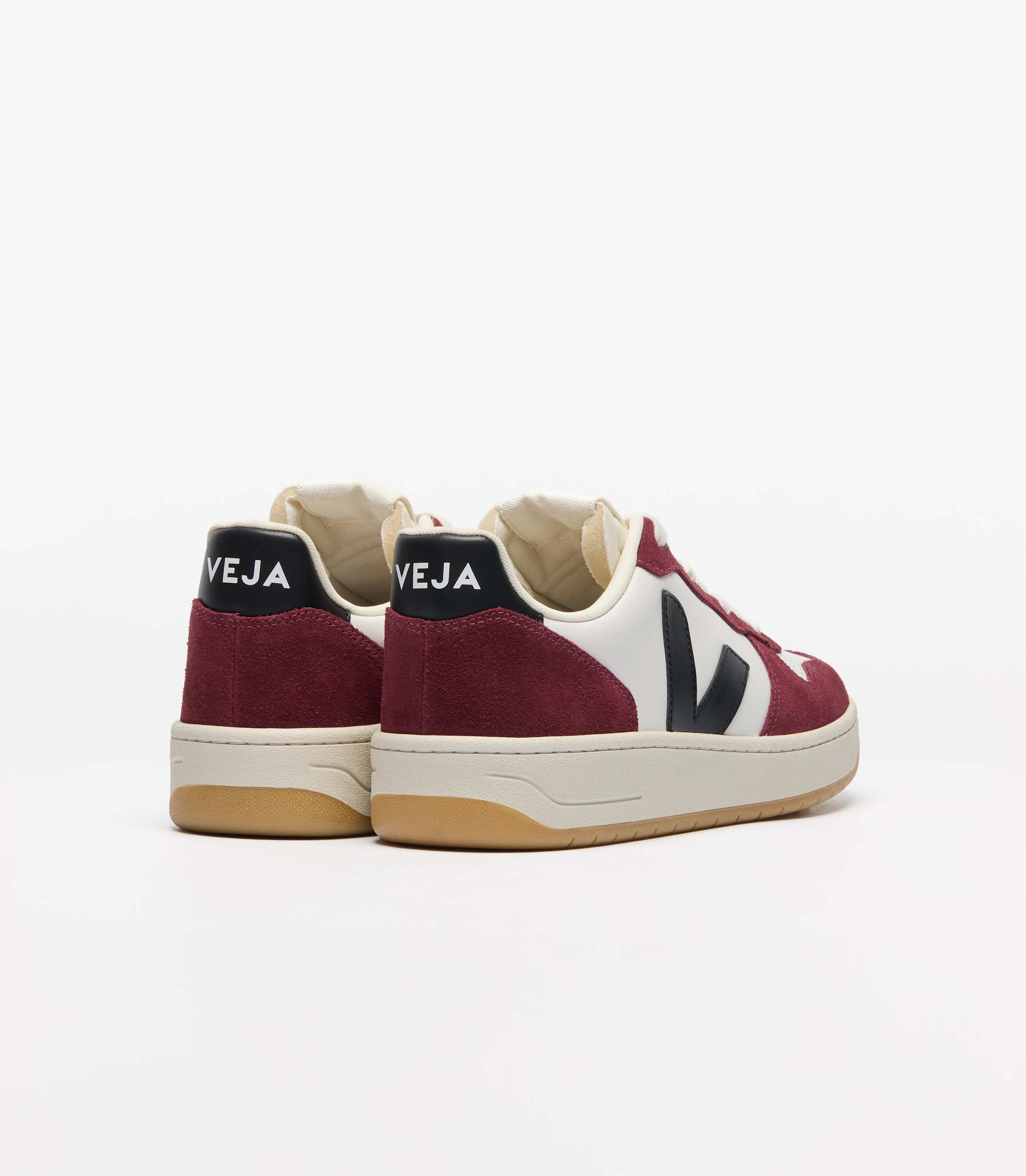 VEJA - V-10 Leather White Black Amarante