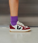 V-10 Leather White Black Amarante