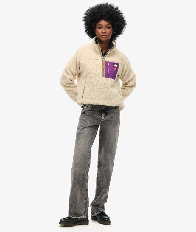 SUPERDRY - Vintage Retro Half Zip Fleece