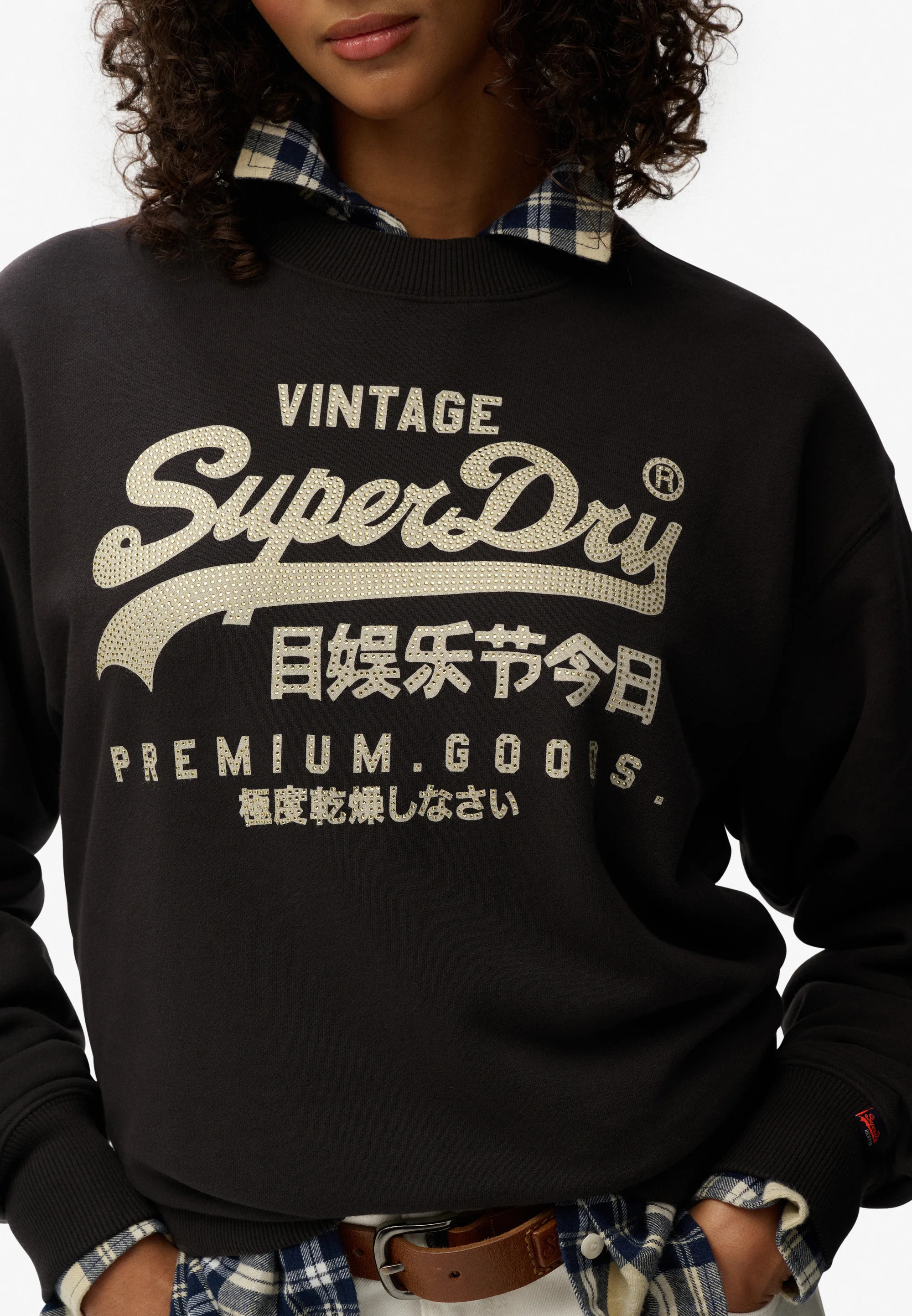 SUPERDRY - Embellished Vl Loose Crew