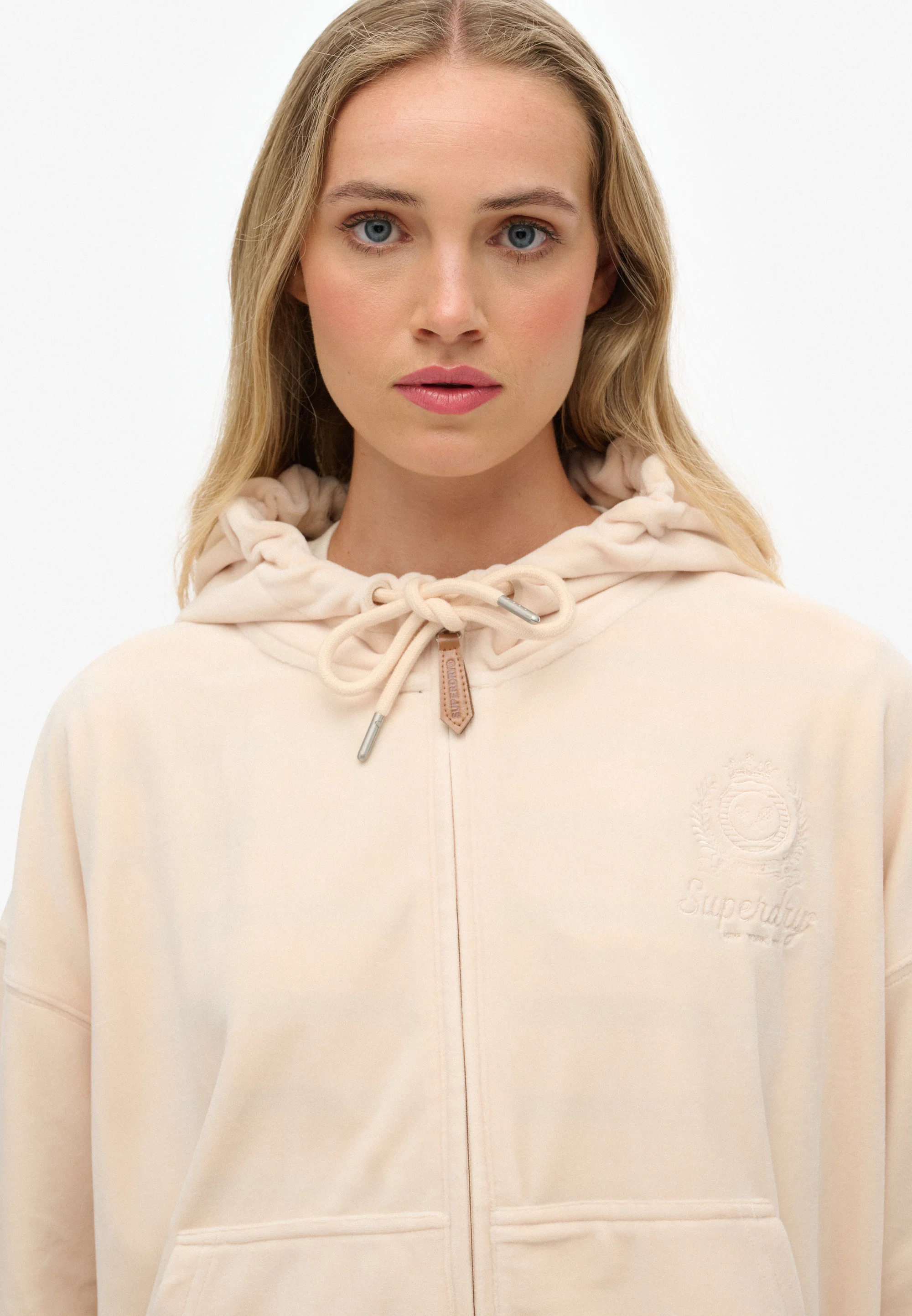 SUPERDRY - Country Club Velour Ziphood