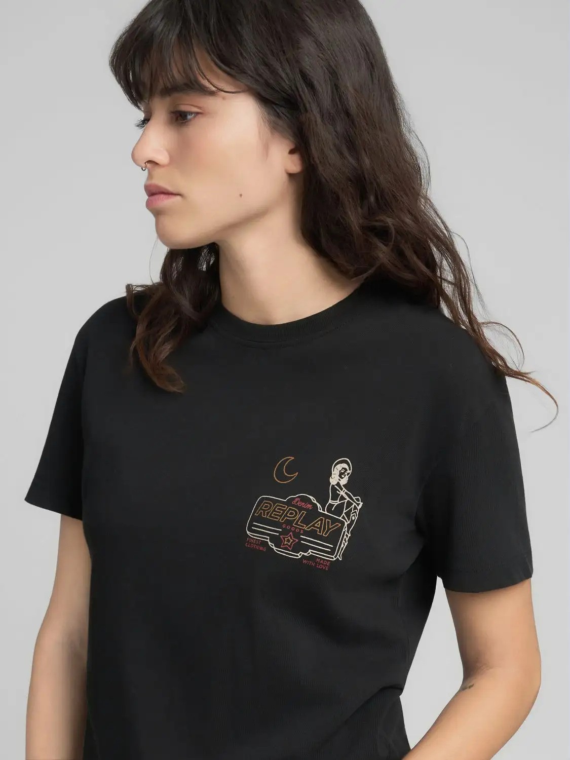 REPLAY - Jersey T-Shirt With Graphic Print