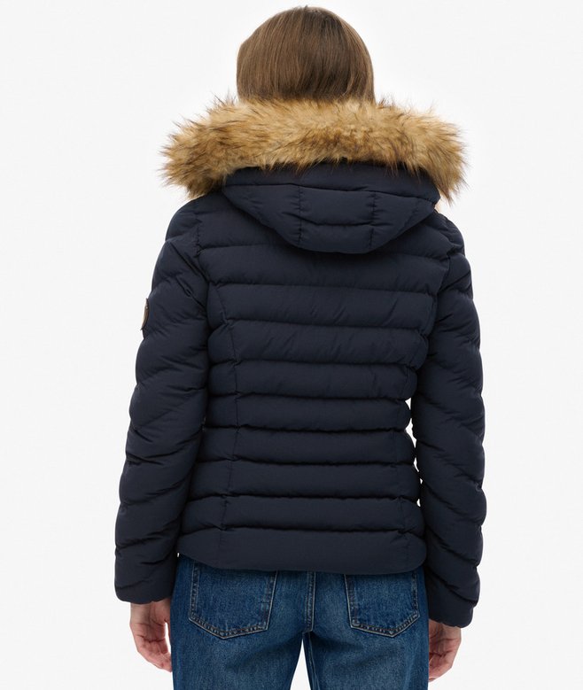 SUPERDRY - Fuji Faux Fur Hood Padded Jacket