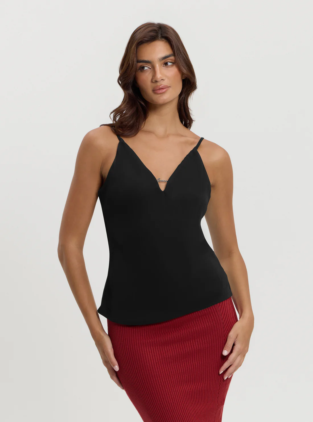 GUESS - Caroline Tank Top Logo Plate