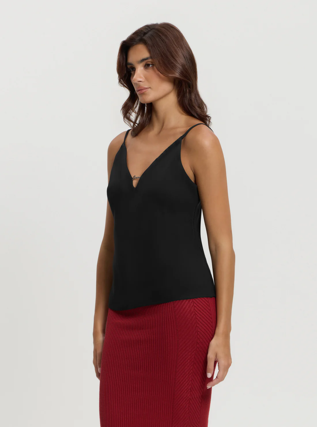 GUESS - Caroline Tank Top Logo Plate