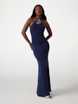 Desy 3D Flower Long Dress