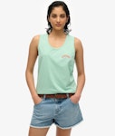 Essential Logo Garment Dye Vest Top