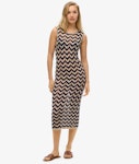 D3 Ovin Zig Zag Knit Midi Dress