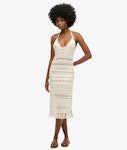 Crochet Tassel Midi Dress