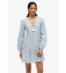 Broderie Tiered Mini Dress