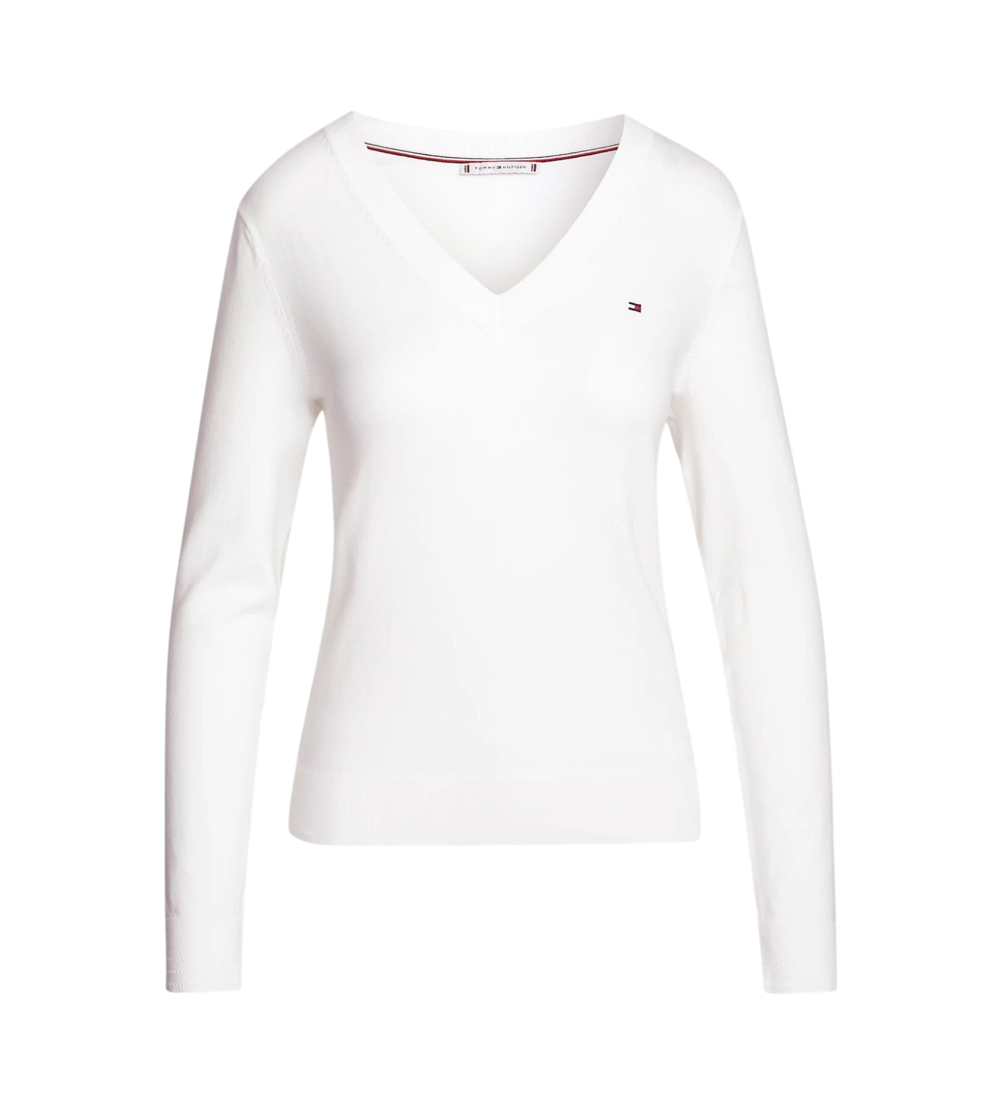 TOMMY HILFIGER - Jersey Stitch V-Neck Sweater
