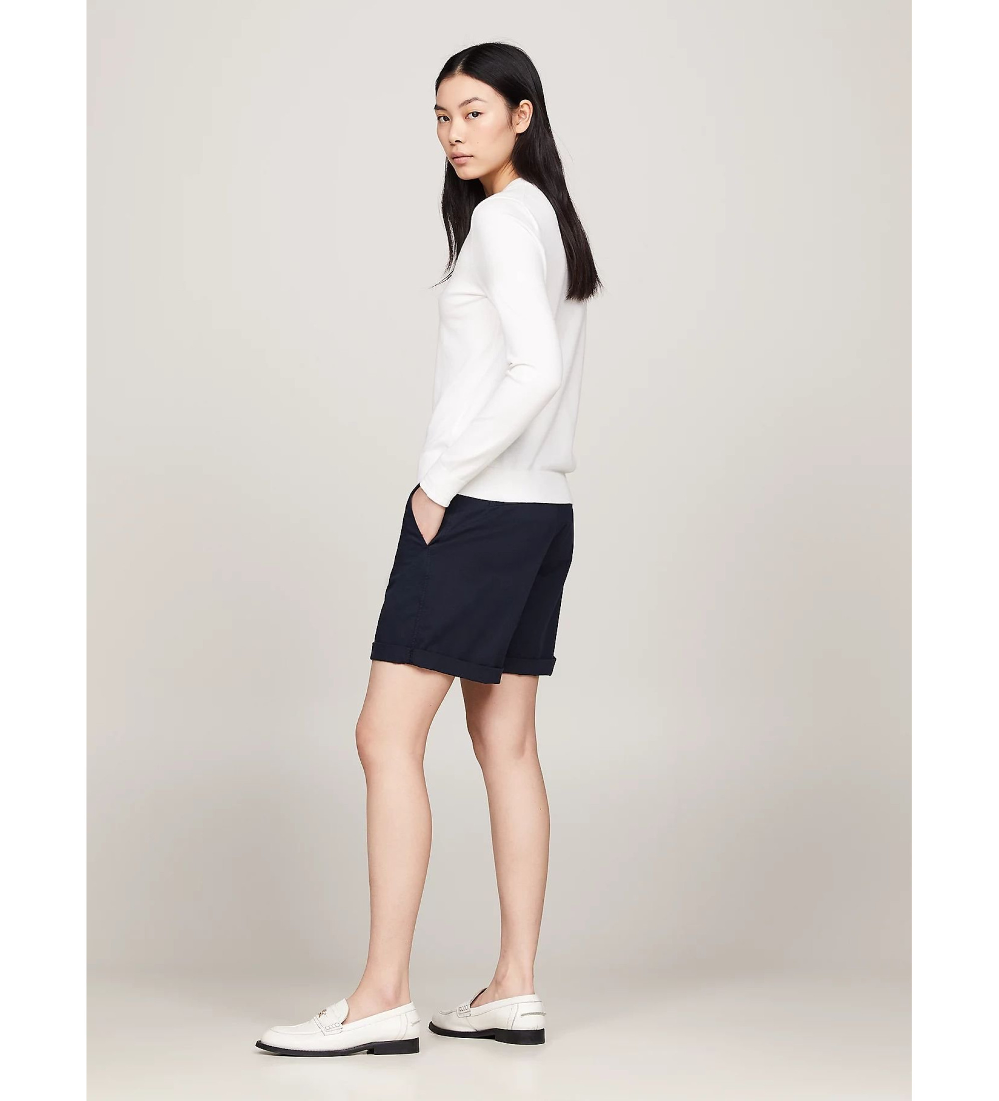 TOMMY HILFIGER - Jersey Stitch V-Neck Sweater
