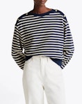 Gold Boat-Neck Sweatshirt