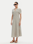 Lyocell Open Neck Midi Dress